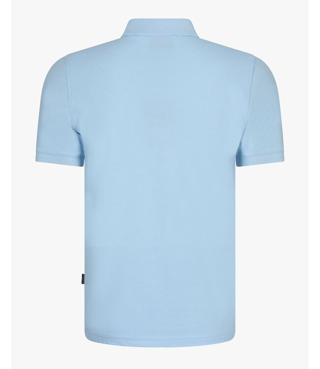 Cavallaro 116251013 Special heren polo Neapolis light blue katoen stretch