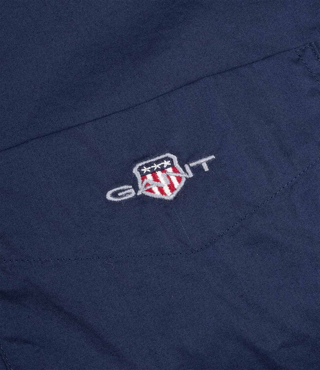 Gant heren overhemd donkerblauw poplin