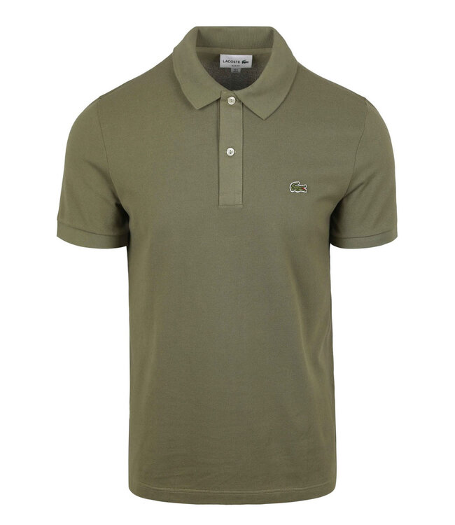 Lacoste BMY slim fit olijfgroen polo groen krokodil