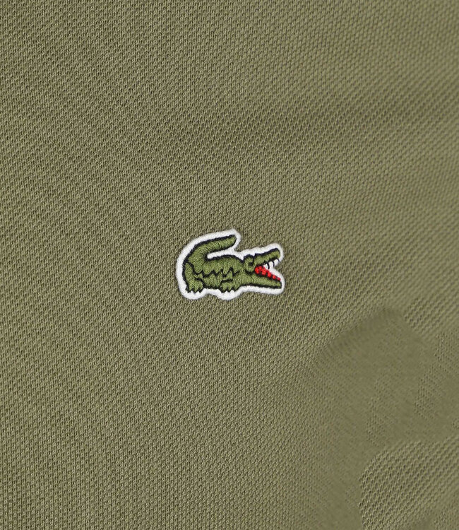 Lacoste BMY slim fit olijfgroen polo groen krokodil