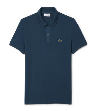 Lacoste slim fit donker petrol blauw polo groen krokodil