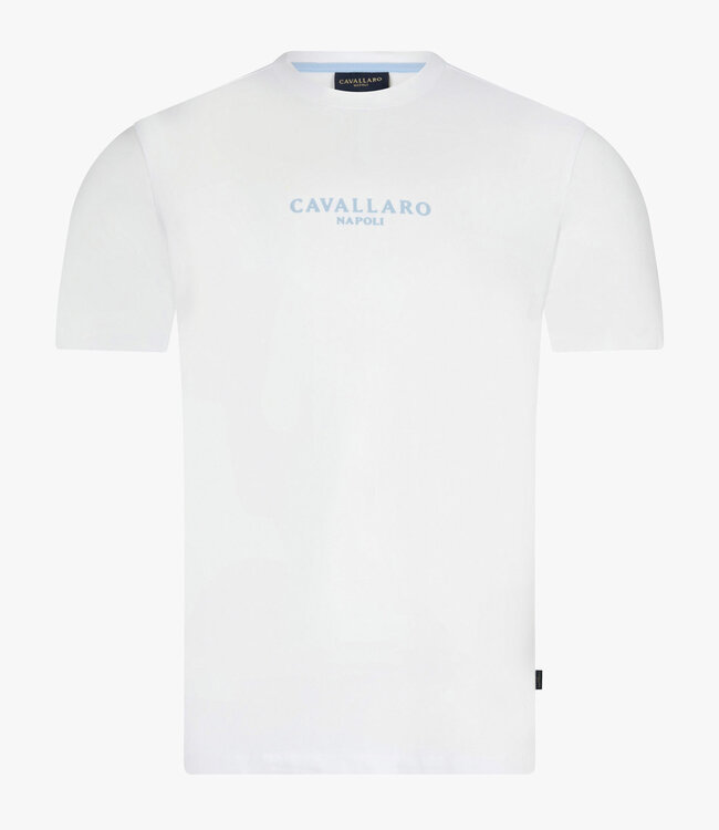 Cavallaro Napolitano Tee off white t-shirt ronde hals