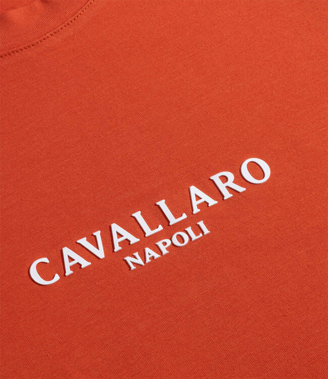 Cavallaro Napolitano Tee terracotta t-shirt ronde hals