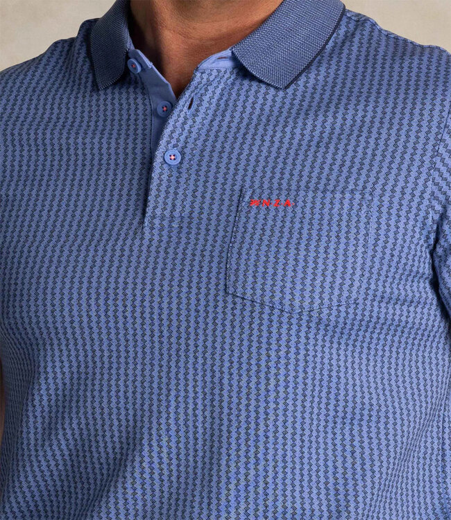 New Zealand Auckland Kyree 25DN102 2603 Azure polo blauw donkerblauw structuur