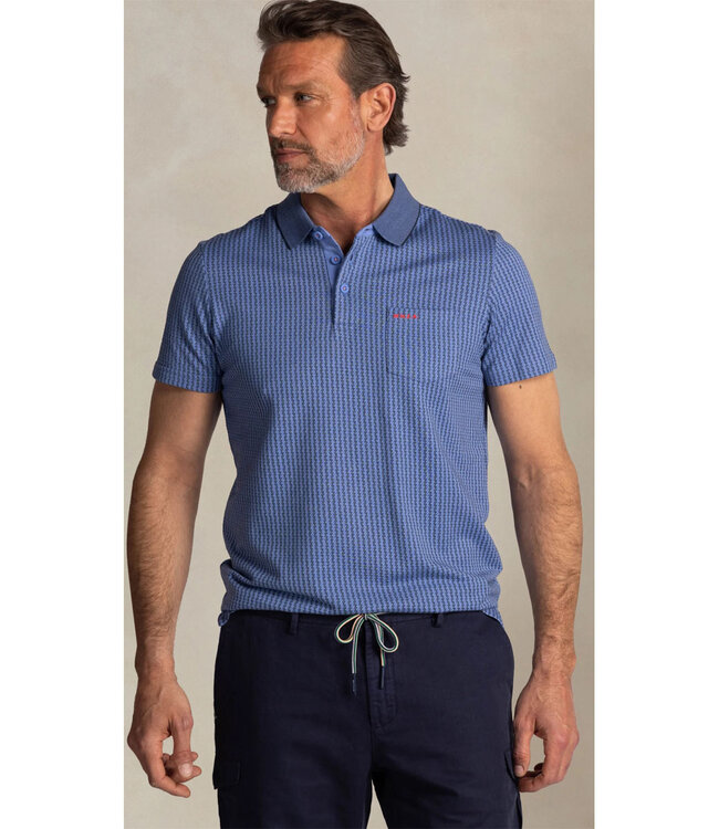 New Zealand Auckland Kyree 25DN102 2603 Azure polo blauw donkerblauw structuur
