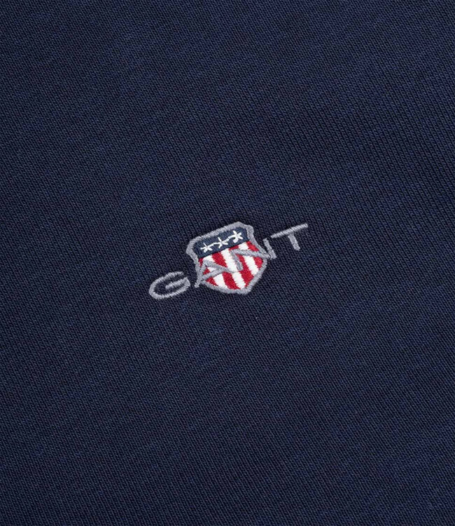 Gant 2008005 433 heren donkerblauw sweat zipper met ritsje