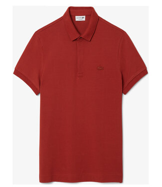 Lacoste Paris polo regular fit roest bruin