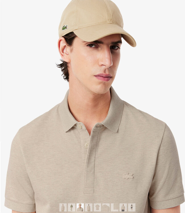 Lacoste PH5522 I18 Moon Chine regular fit model Paris beige melange polo beige melange krokodil