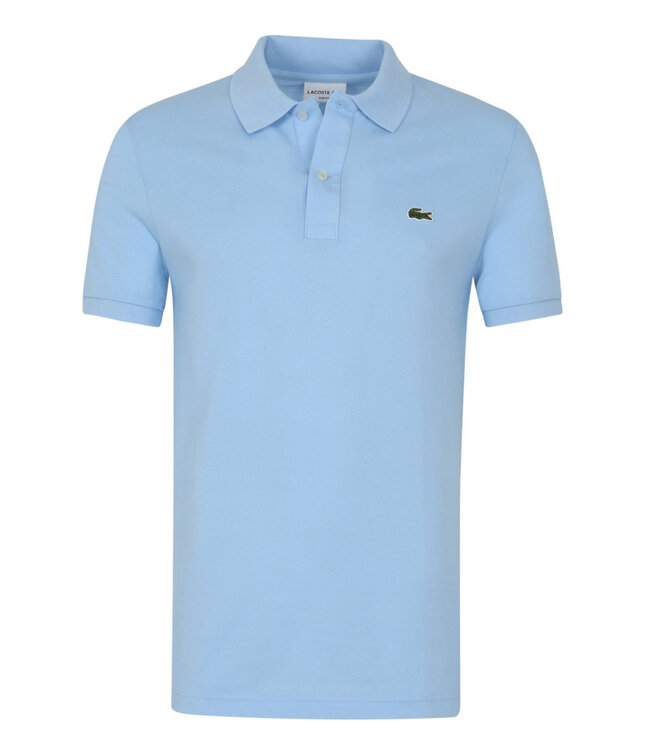 Lacoste PH4012 11 HBP slim fit lichtblauw heren polo groen krokodil