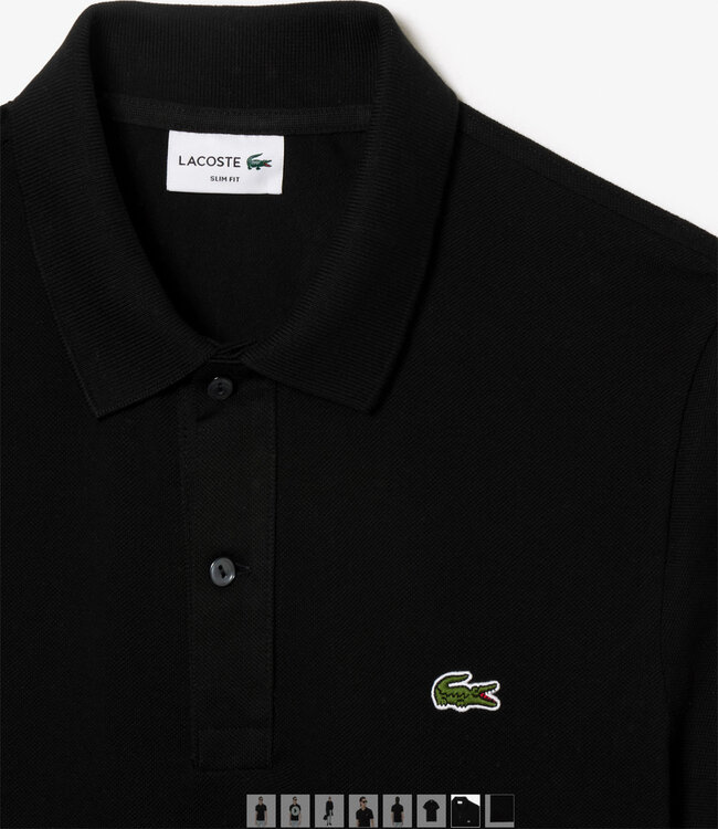 Lacoste PH4012 031 slim fit zwart polo groen krokodil