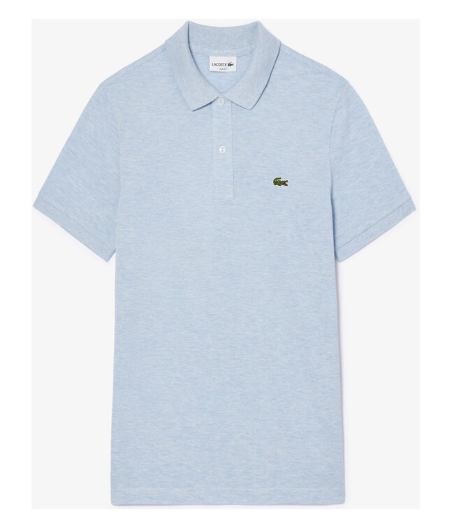 Lacoste PH4012 11 IXA 1HP3 Lacoste slim fit lichtblauw melange polo groen krokodil