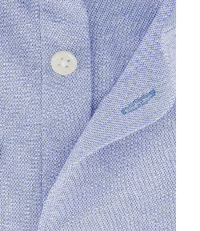 Desoto 97032-502 korte mouw overhemd  lichtblauw pique wide spread