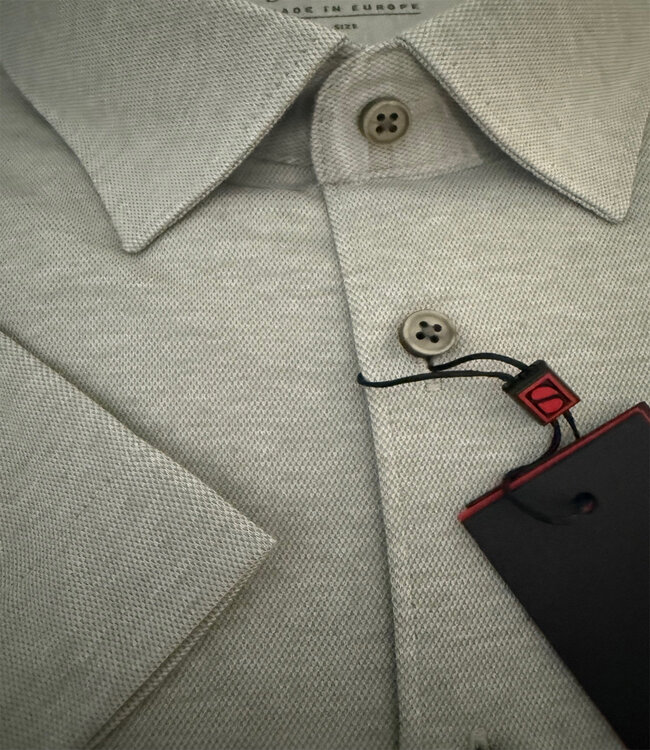 Desoto 97032-3 603 korte mouw overhemd light green pique