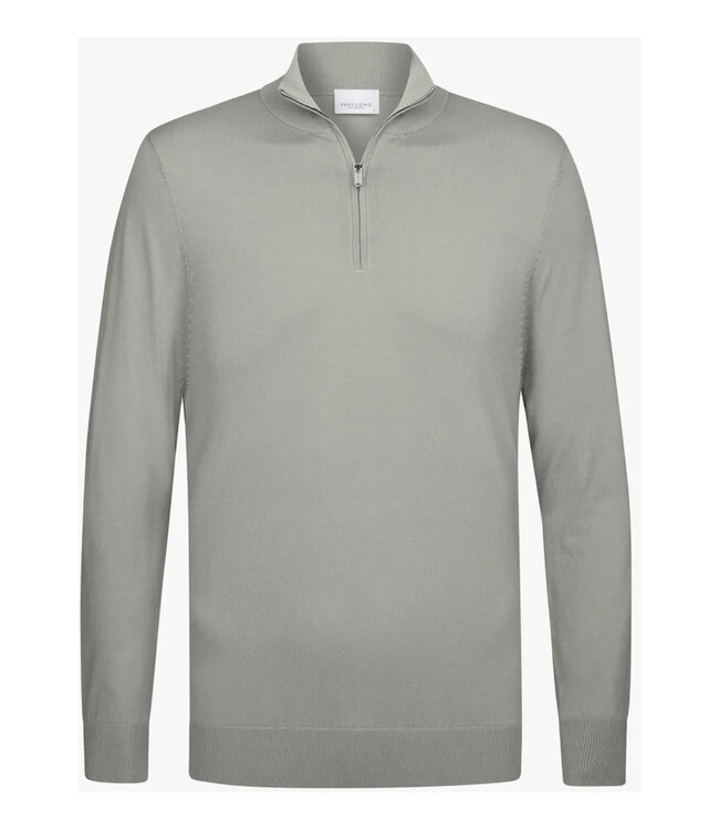 Profuomo PPWJ10007G mint groen pullover zipper met ritsje
