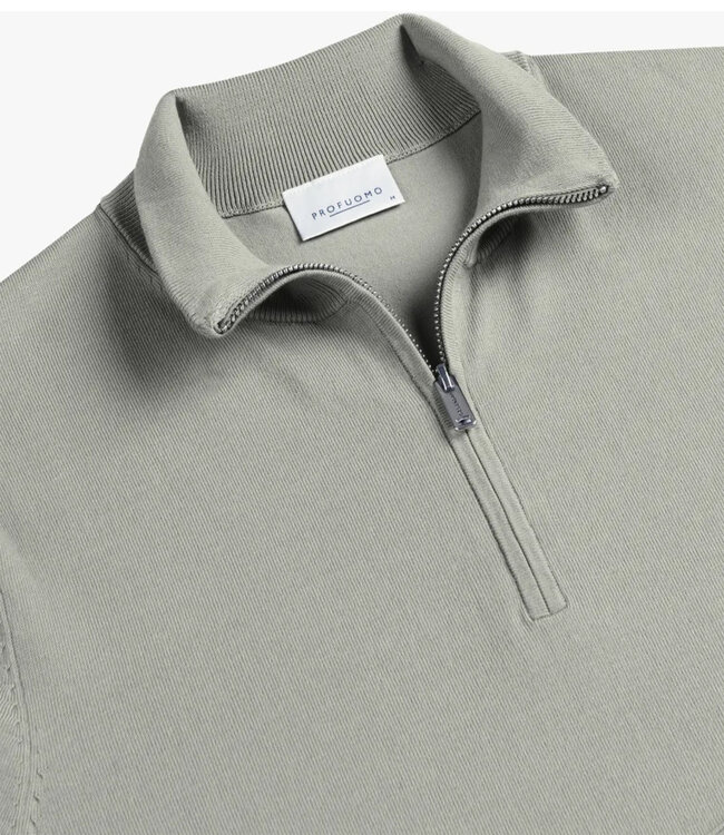 Profuomo PPWJ10007G mint groen pullover zipper met ritsje
