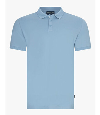 Cavallaro Limited Edition heren polo blauw grey blue katoen stretch