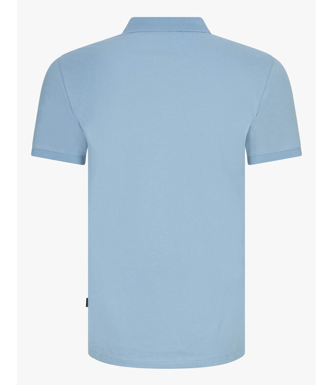 Cavallaro Loreto heren polo blauw grey blue katoen stretch