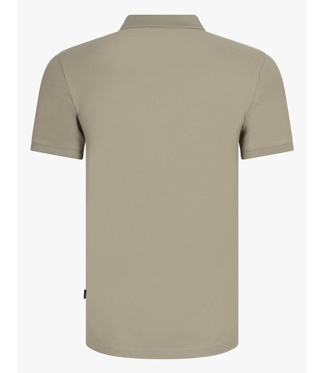 Cavallaro Loreto heren polo olijfgroen light green katoen stretch
