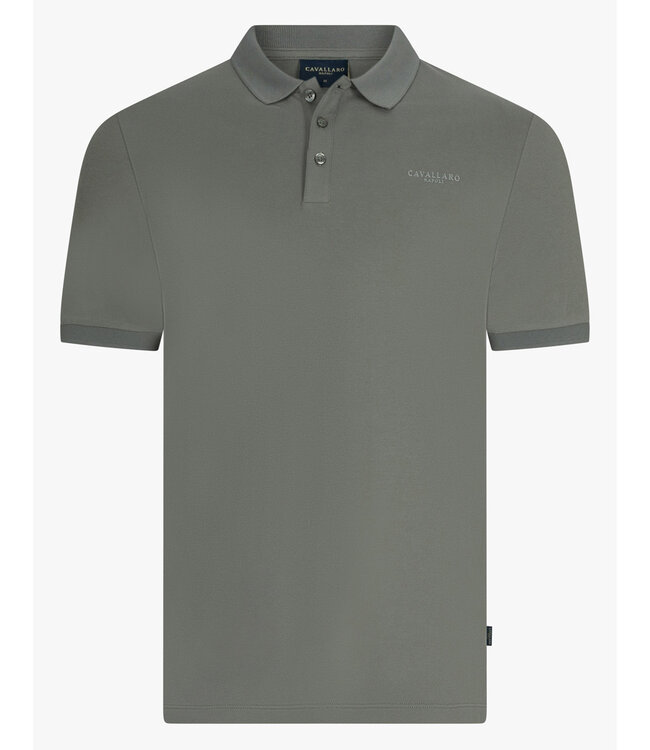 Cavallaro Loreto heren polo faded green katoen stretch