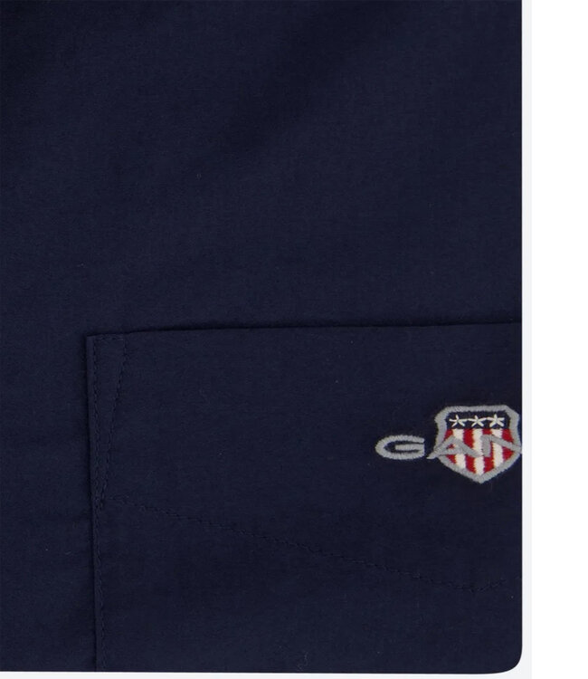 Gant 3000101-410 heren overhemd donkerblauw korte mouw