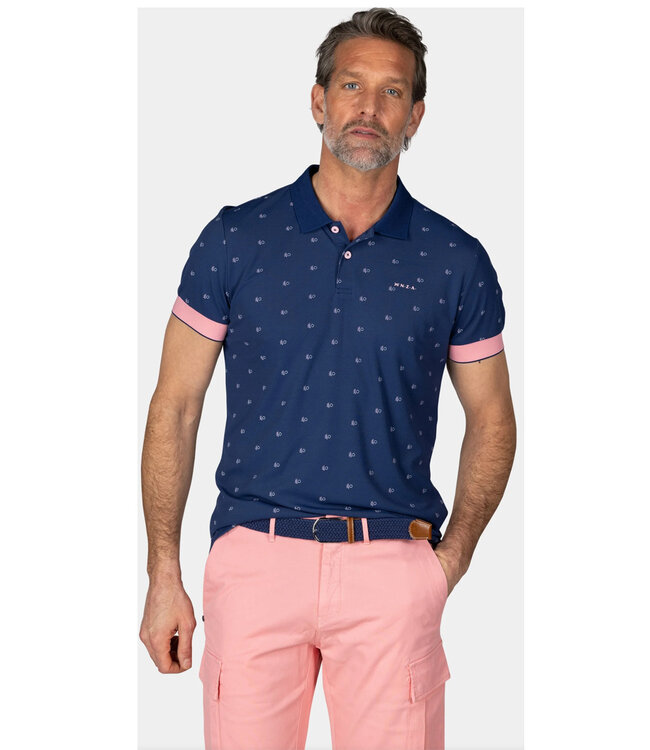 New Zealand Auckland Killian 25CN109 1680 polo donkerblauw grafische print NZA