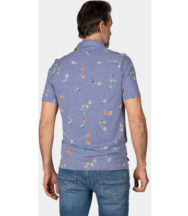 New Zealand Auckland Russell 25BN115 1653 DUSK NAVY Polo met speciale bloemenprint