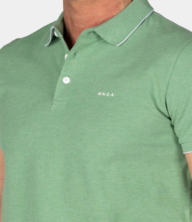 New Zealand Auckland Colin 25BN118 1742 polo classic army groen met biesje