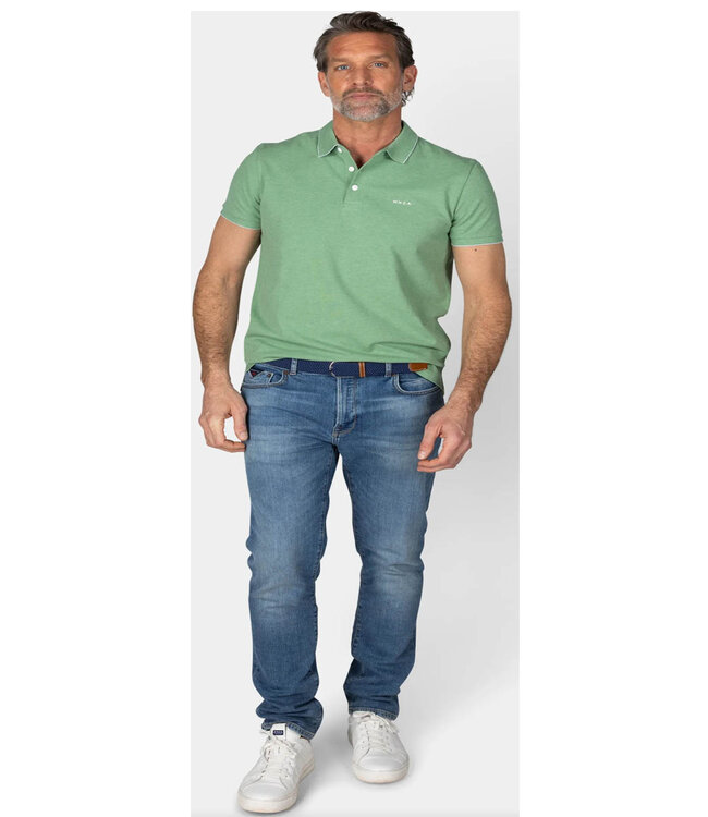 New Zealand Auckland Colin 25BN118 1742 polo classic army groen met biesje