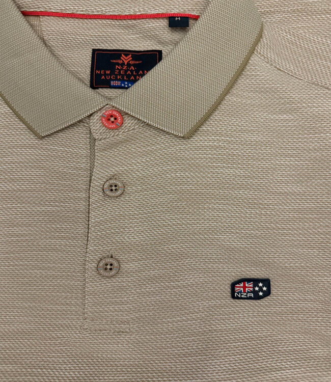 New Zealand Auckland Richter 1116 polo lange mouw beige sand Long Sleeve