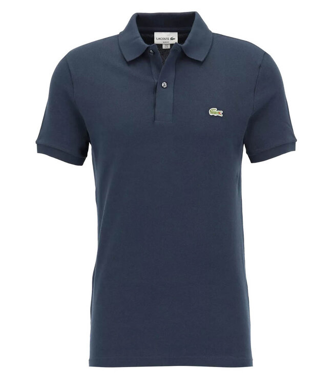 Lacoste C7Z slim fit donker petrol blauw polo groen krokodil