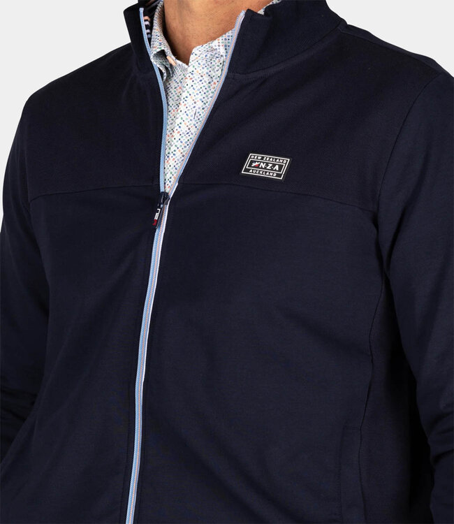 New Zealand Auckland 25AN309 sweat vest donkerblauw zakken Pyke