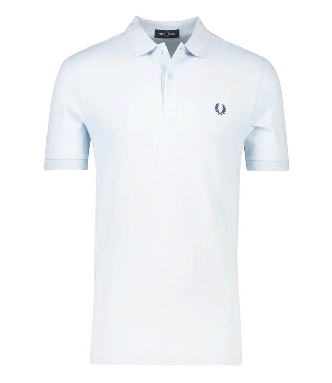 Fred Perry M6000 V08 PLAIN polo lichtblauw met blauw logo