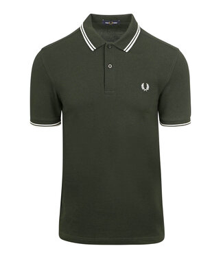 Fred Perry Twin Tipped polo donkergroen