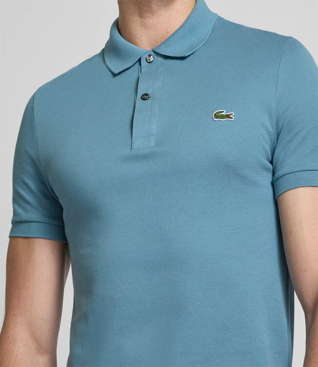 Lacoste HD9 slim fit blauw polo groen krokodil