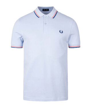 Fred Perry Twin Tipped polo lichtblauw met blauw logo