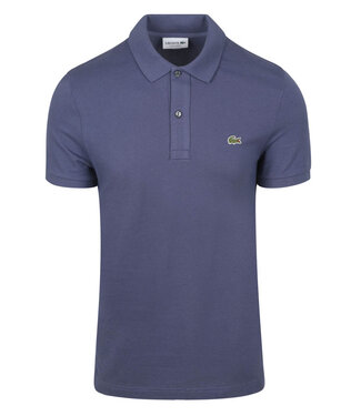 Lacoste slim fit blauw paars polo groen krokodil