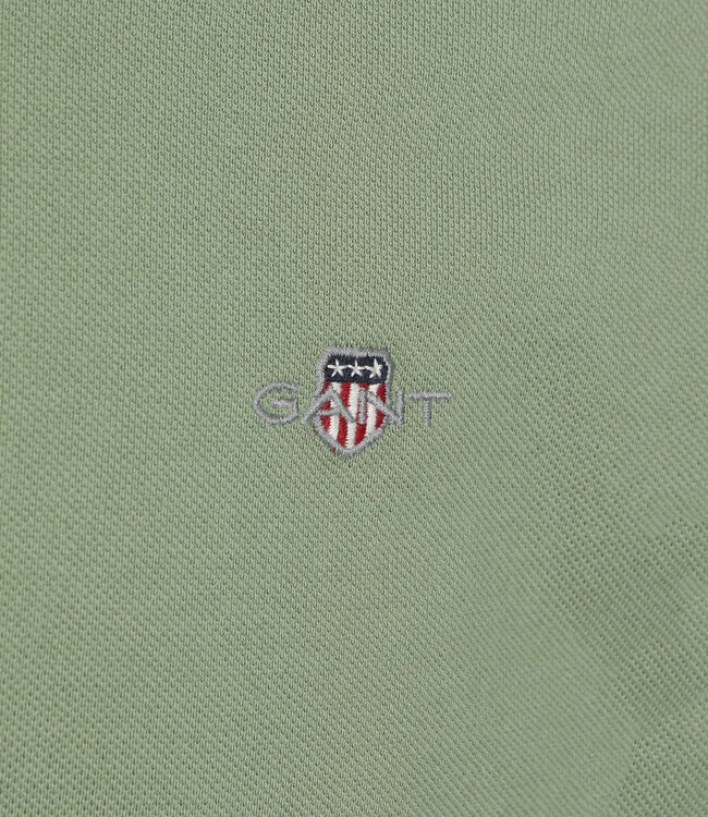 Gant 2210-362 olijfgroen kalamata green heren polo korte mouw