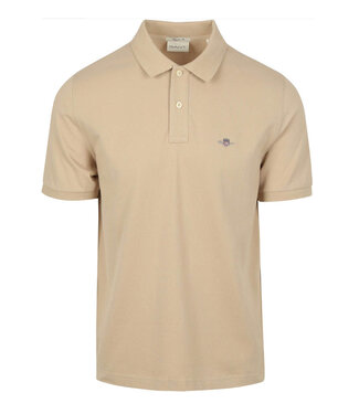 Gant beige dry sand heren polo regular fit