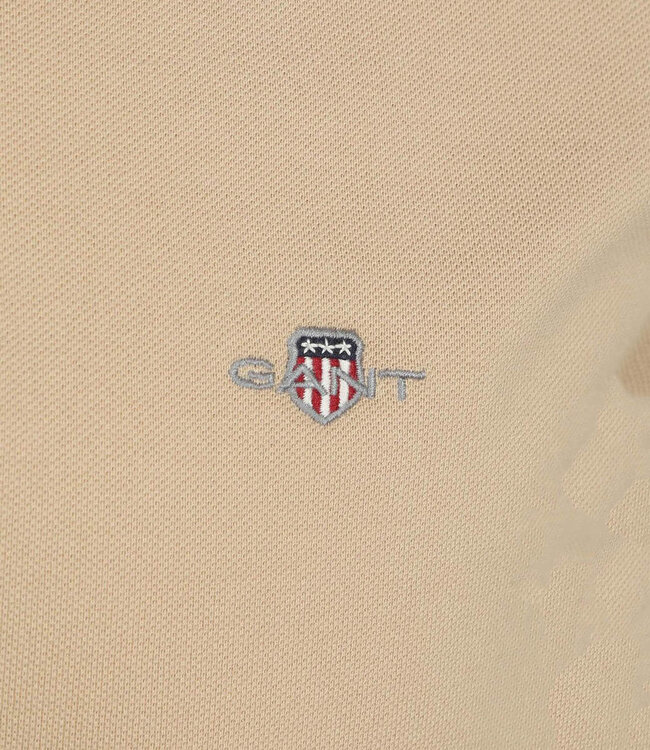 Gant 2210-277 beige dry sand heren polo regular fit
