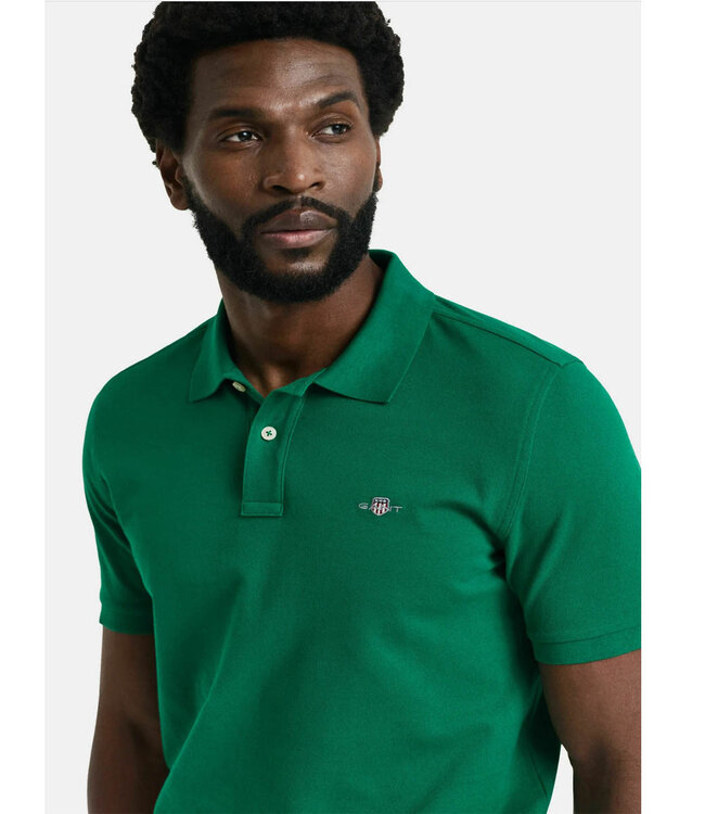 Gant 2210-322 groen deep green heren polo korte mouw