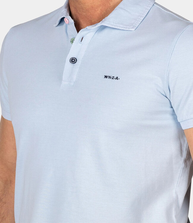 New Zealand Auckland NZA actie polo 25CN150 1675 pastel blue lichtblauw