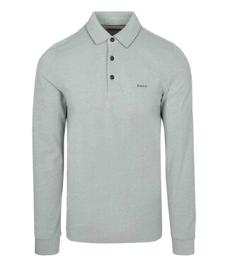New Zealand Auckland soft green melange polo lange mouw