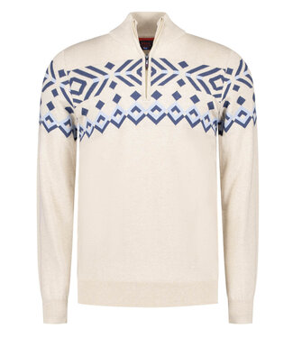 New Zealand Auckland 25GN481 1183 beige met winter motief heren zipper