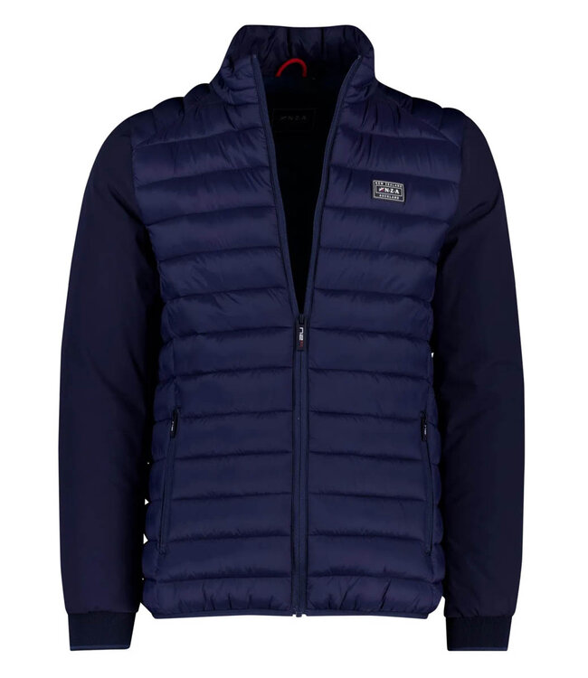 New Zealand Auckland 25GN800 1676 donkerblauw gewatteerde jas met rits en zakken