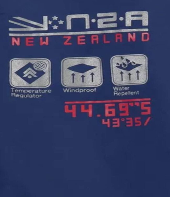 New Zealand Auckland 25GN800 1676 donkerblauw gewatteerde jas met rits en zakken