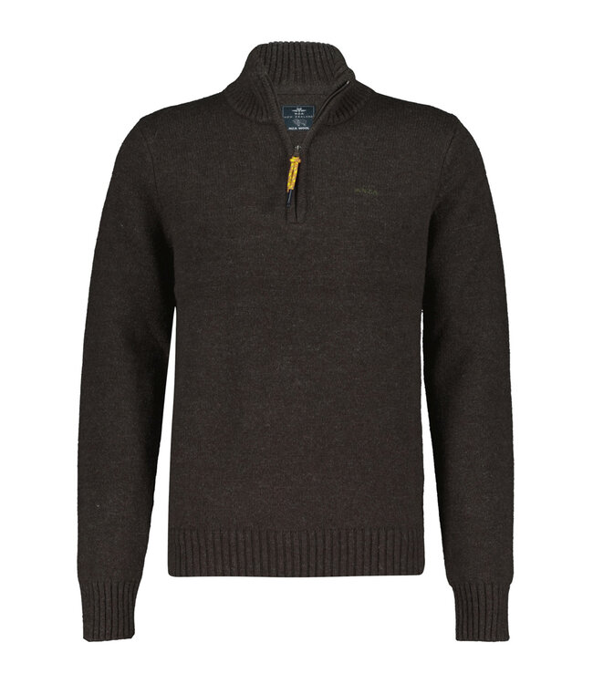 New Zealand Auckland Adan 24KN419 1179 heren zipper dark mocca met ritsje