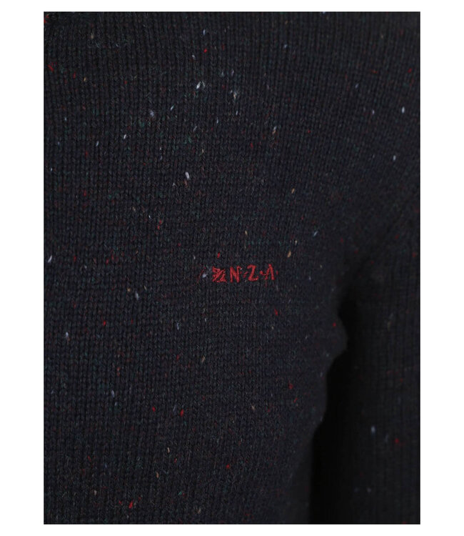 New Zealand Auckland heren zipper icon navy donkerblauw melange met knopen