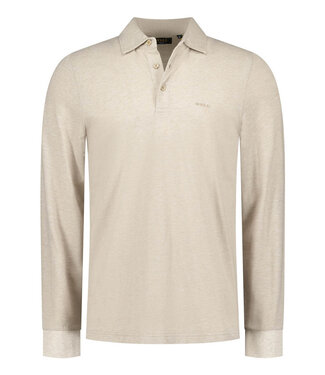 New Zealand Auckland warm beige melange polo lange mouw