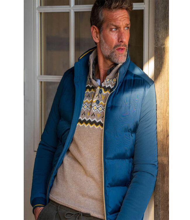 New Zealand Auckland 25HN811 jack kobaltblauw kort model rits en zakken