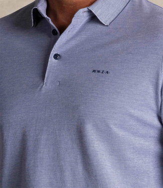 New Zealand Auckland brilliant blue melange polo lange mouw